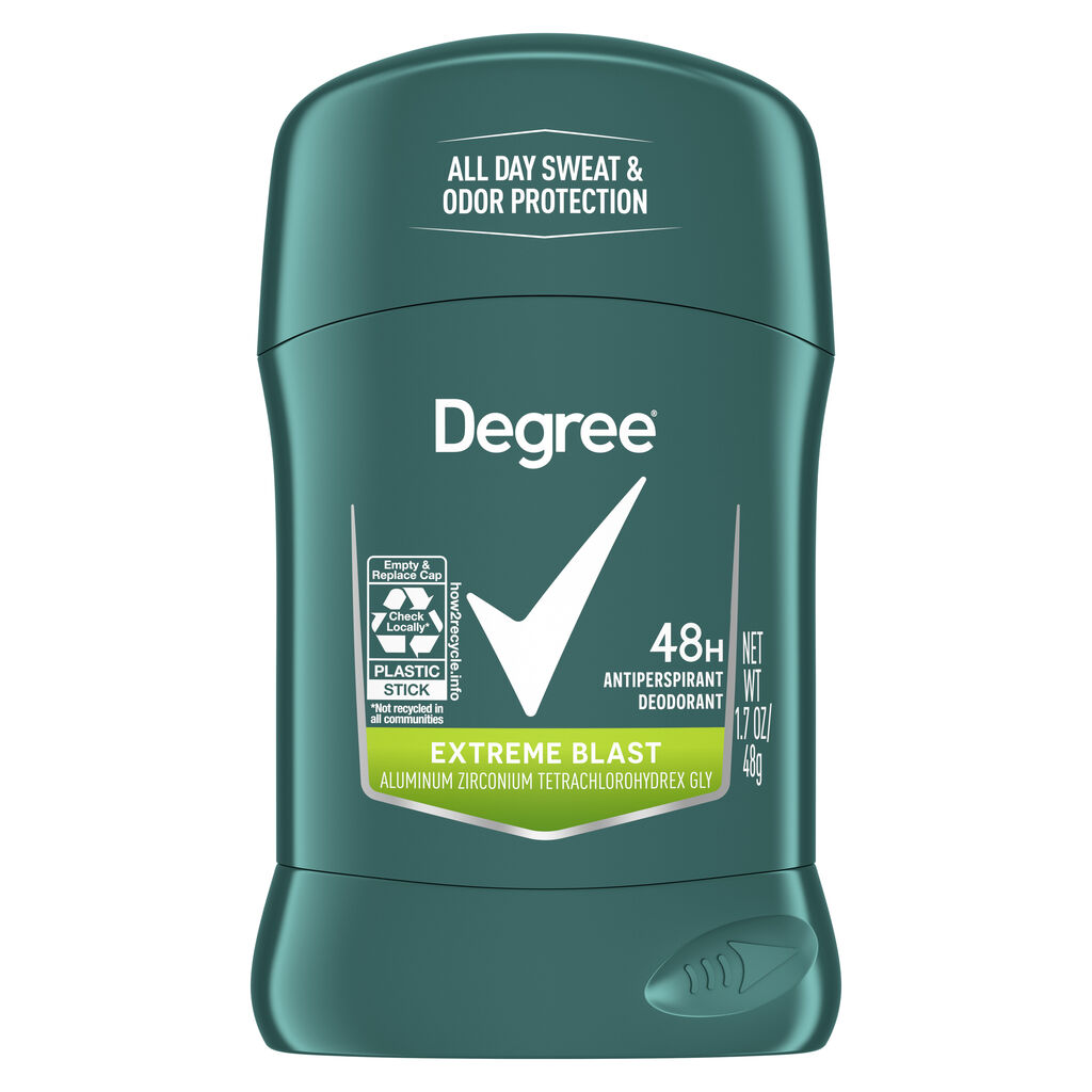 Degree® Men Anti-Perspirant - Extreme Blast Deodorant, 1.7oz, 12/CT - ULTRA DRY INVISIBLE SOLID ANTI-PERSPIRANT/DEODORANT