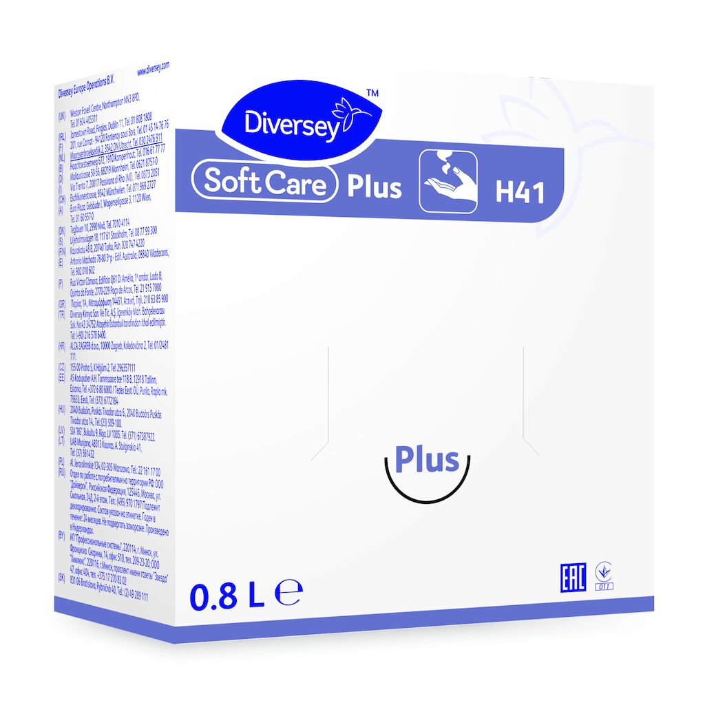 Soft Care Plus H41 6x0.8L - Antibacteriële handzeep