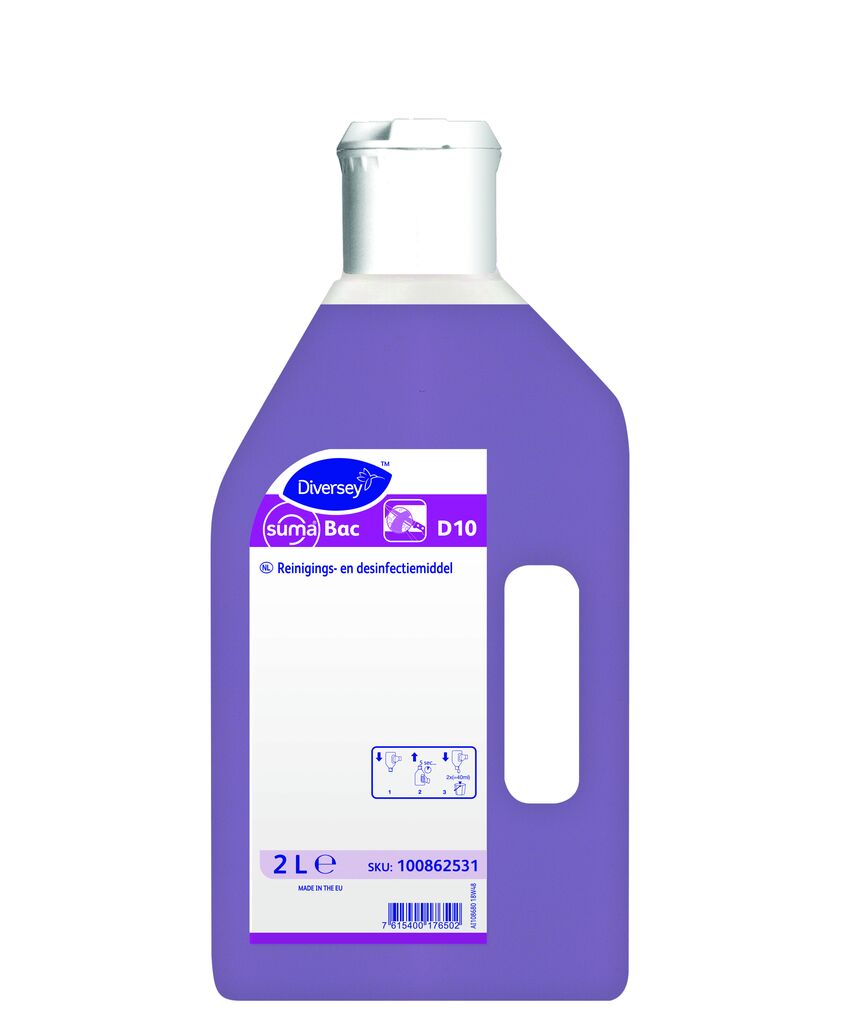 Suma Bac D10 6x2L - Reinigings- en desinfectiemiddel
