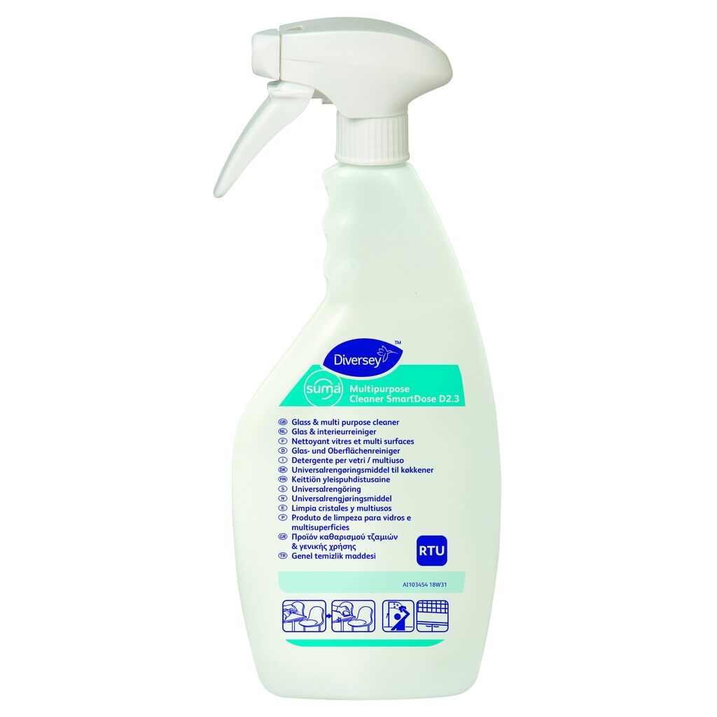 Suma Multipurpose Cleaner Empty Spraybottles D2.3 6x1pc - Spray bottle 750 ml Opus trigger white, empty for Suma Multi D2.3
