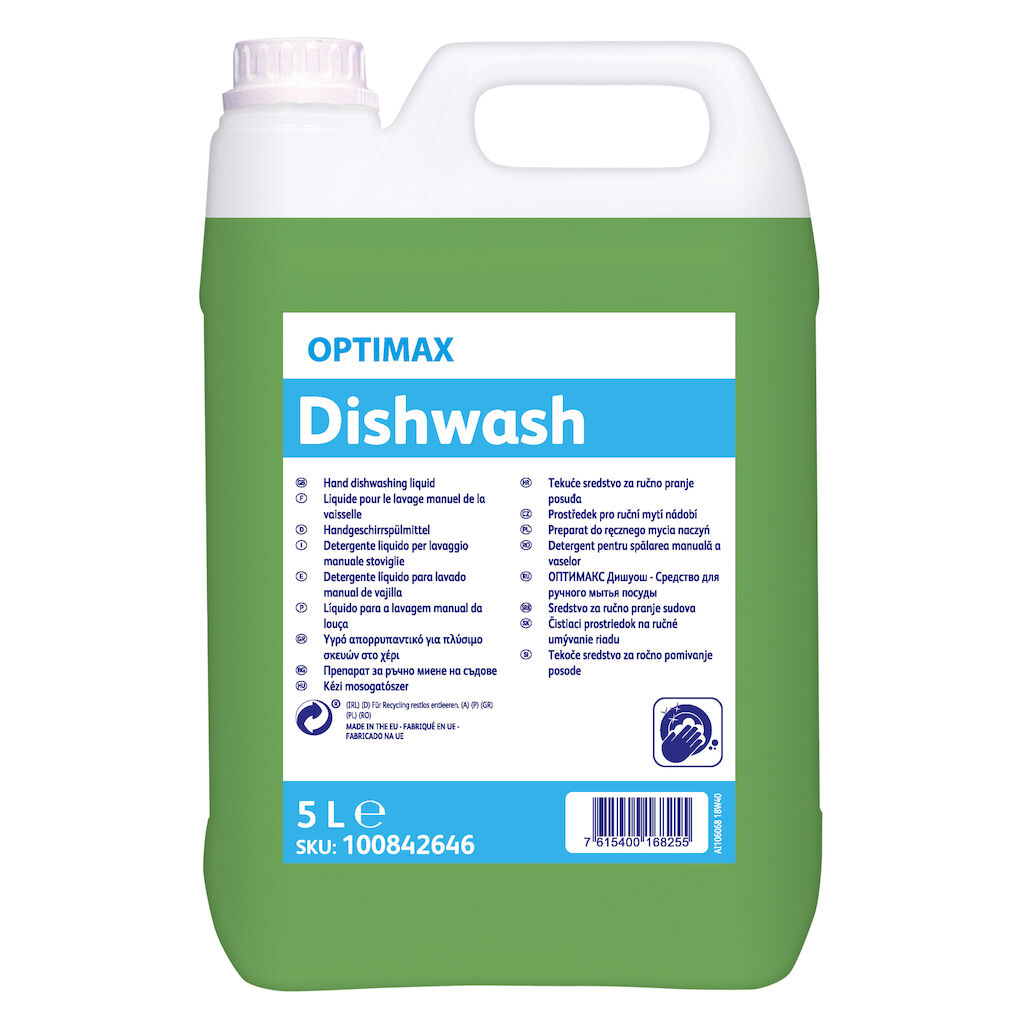 OPTIMAX Dishwash 2x5L - Detergente liquido per il lavaggio manuale delle stoviglie