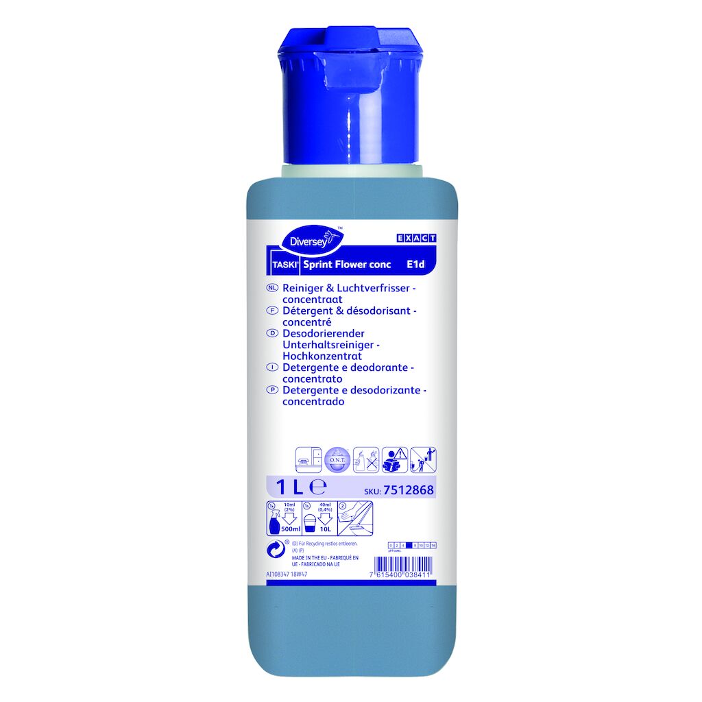 TASKI Sprint Flower conc E1d 6x1L - Détergent et désodorisant - concentré