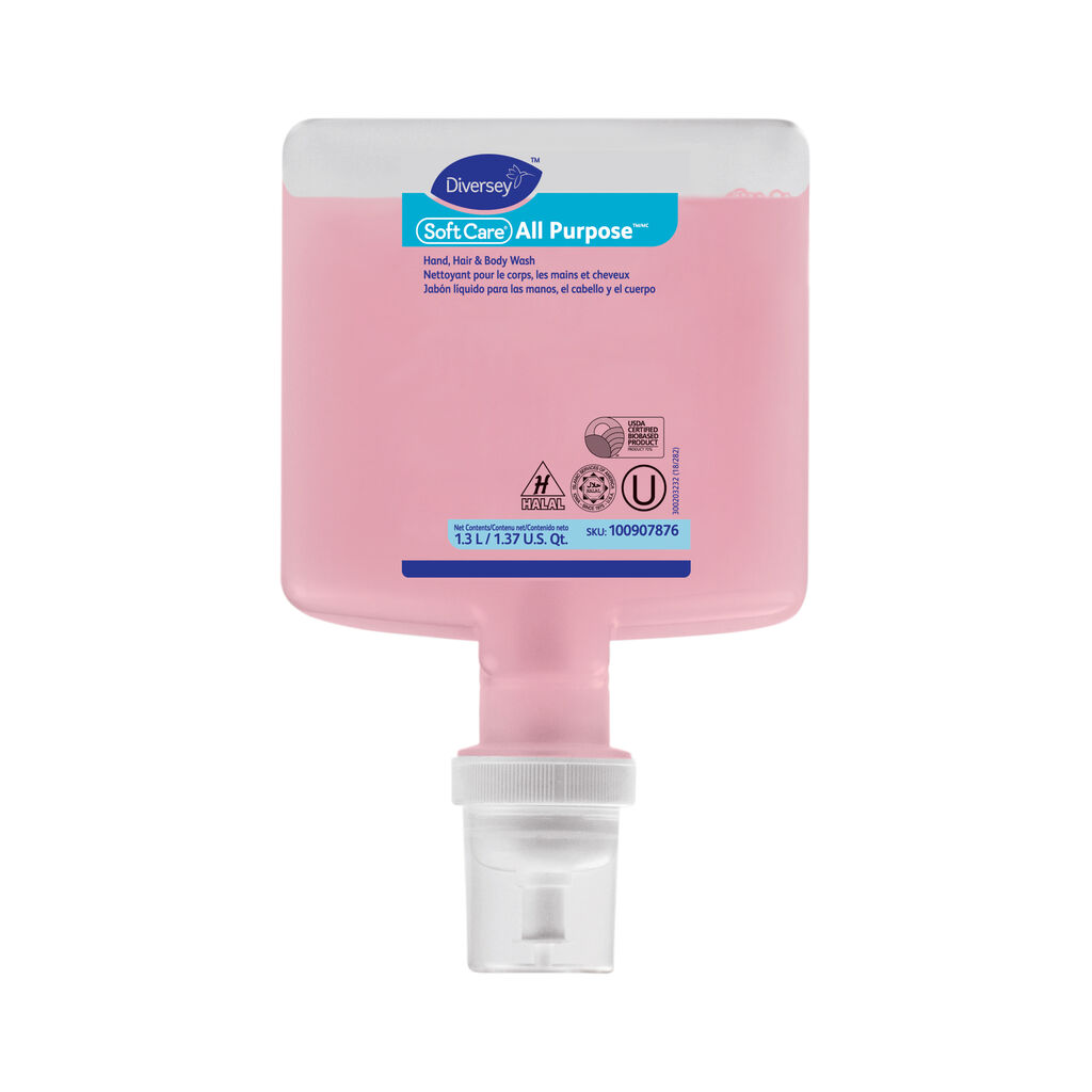 Soft Care®  All Purpose(TM) Hand, Hair & Body, 1.3L, 6/CT - Lavage pour les mains, les cheveux et le corps