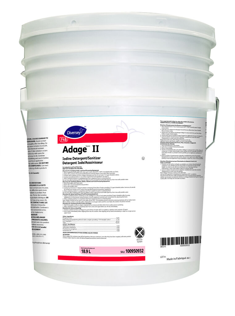 Adage® II, 18.9L - Iodine detergent/sanitizer