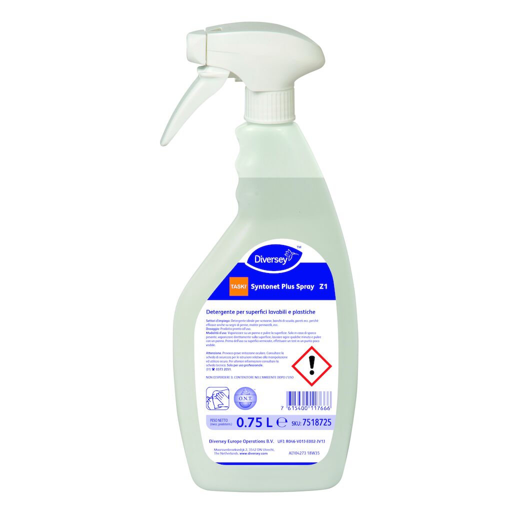 TASKI Syntonet Plus Spray Z1 6x0.75L - Detergente per superfici lavabili e plastiche