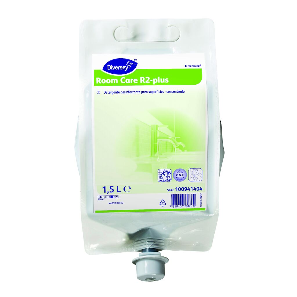 Room Care R2-plus 2x1.5L - Detergente desinfetante para superfíces duras - concentrado