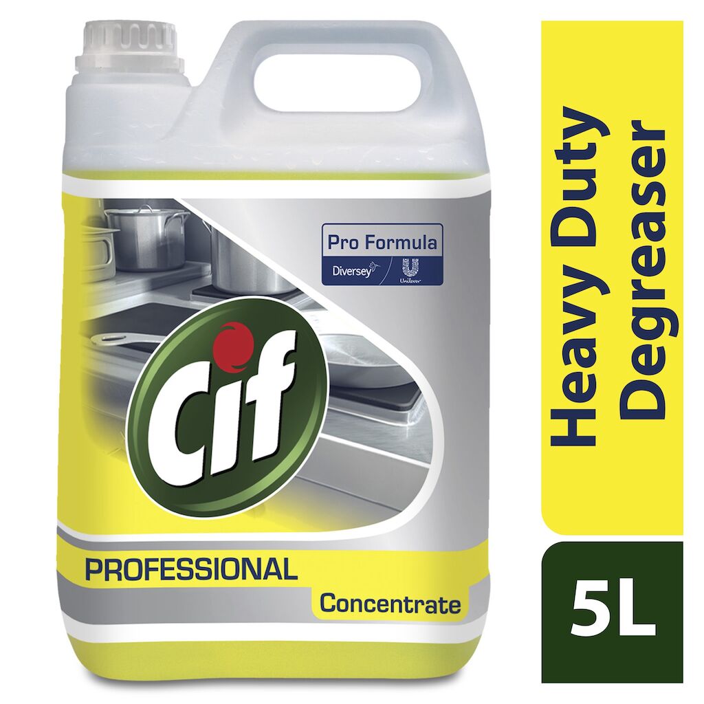 Cif Pro Formula Degreaser Concentrate 2x5L - Concentrated kitchen degreaser for large surfaces