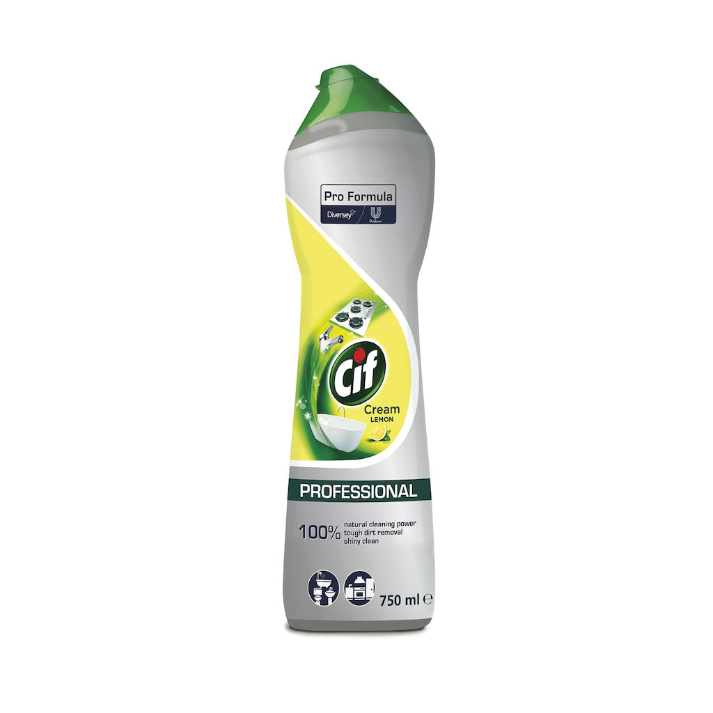 Cif Pro Formula Cream Lemon 8x0.75L - mleczko do czyszczenia mocno zabrudzonych powierzchni