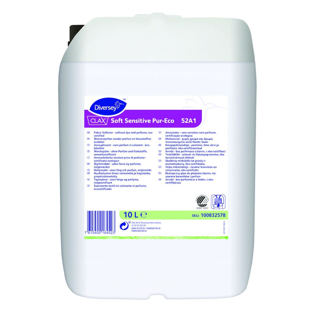 Clax Soft Sensitive Pur-Eco 10L - Fabric Softener without perfume and dye, eco-certified