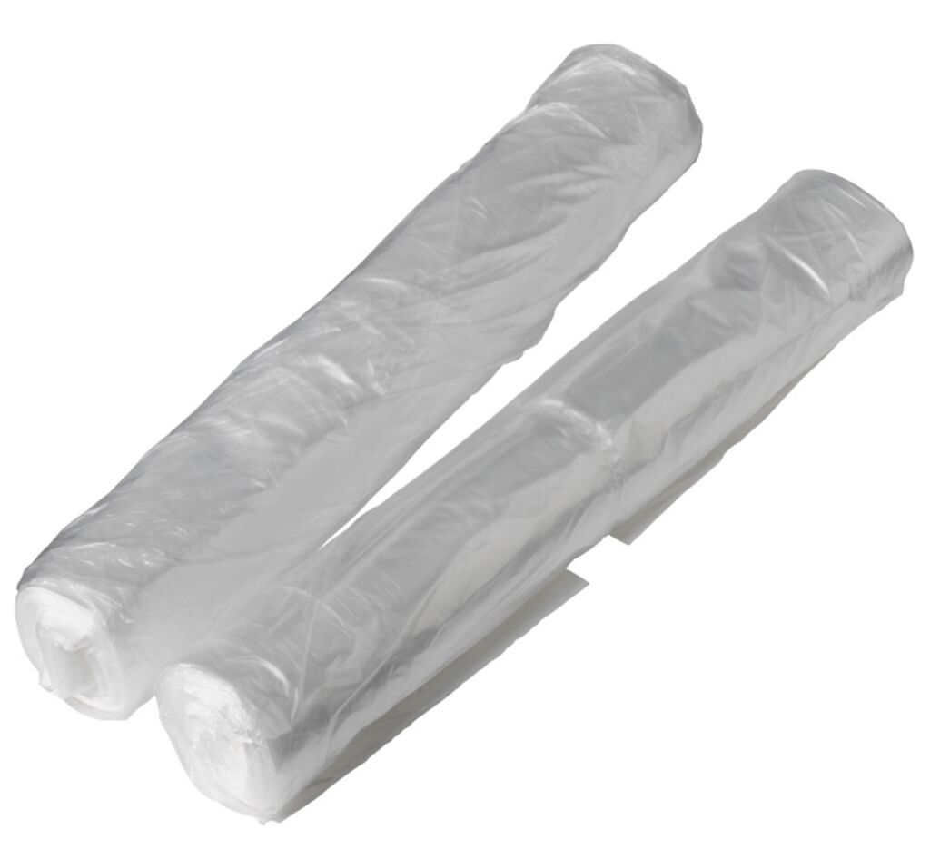 Vuilniszak - HDPE 10x100st - 60 x 60 cm / 40 L  / 8 my - Transparant