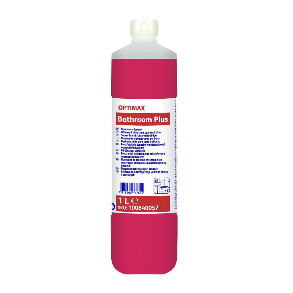 OPTIMAX Bathroom Plus 6x1L - Disincrostante per la pulizia periodica del bagno