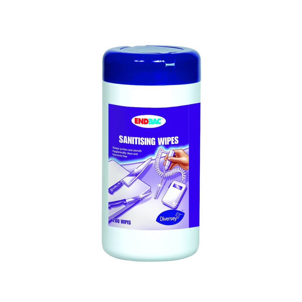 Endbac Sanitising Wipes 6x200pc - Hard surface wipes