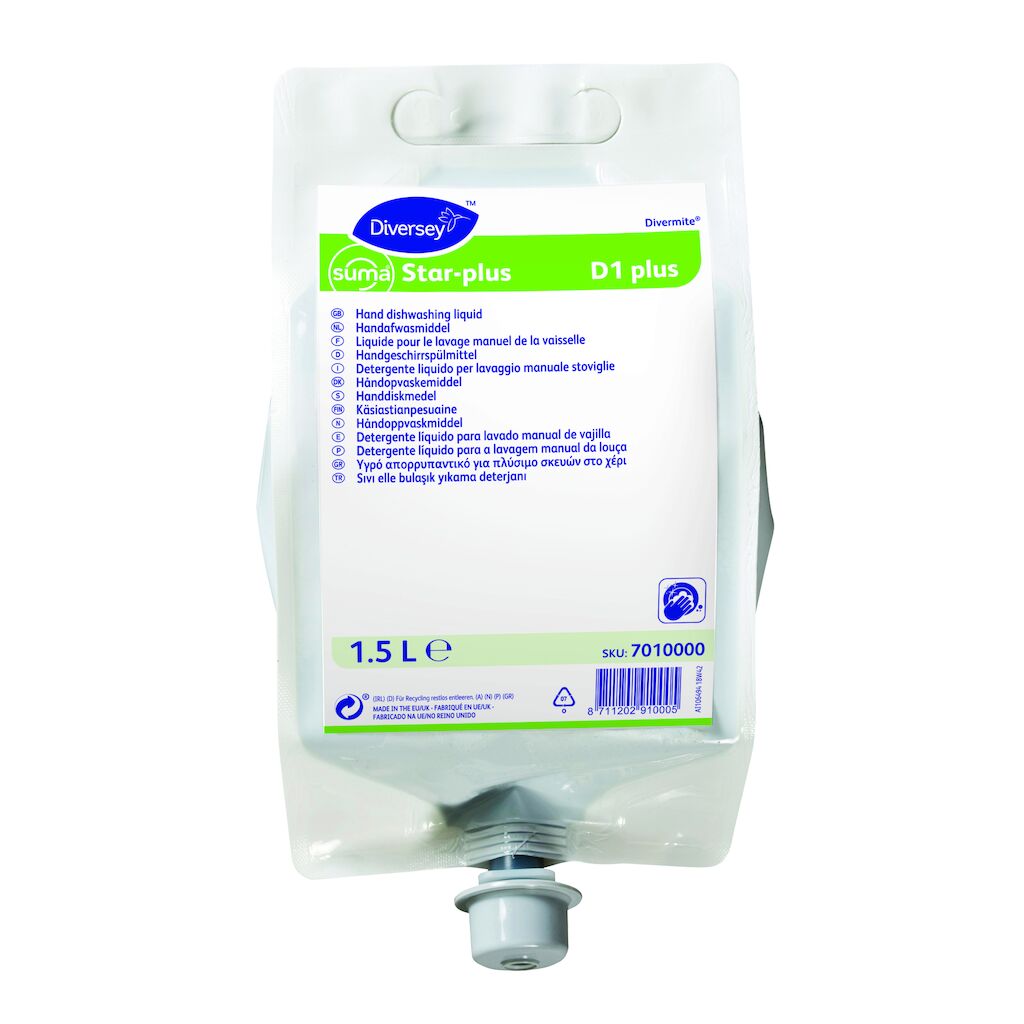 Suma Star-plus D1 4x1.5L - Liquide hautement concentré pour le lavage manuel de la vaisselle