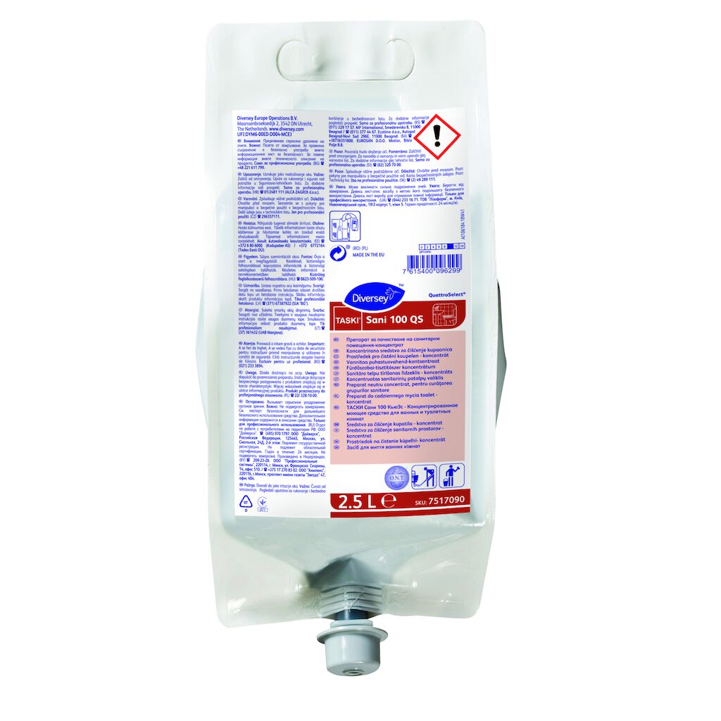 TASKI Sani 100 QS 2x2.5L - Détergent pour sanitaires en système QuattroSelect®