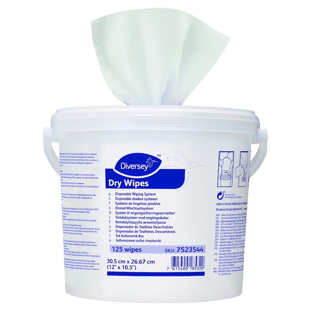 DryWipes 6x125unid - 30.5 x 26.7 cm - Dispensador de Toallitas Desechables