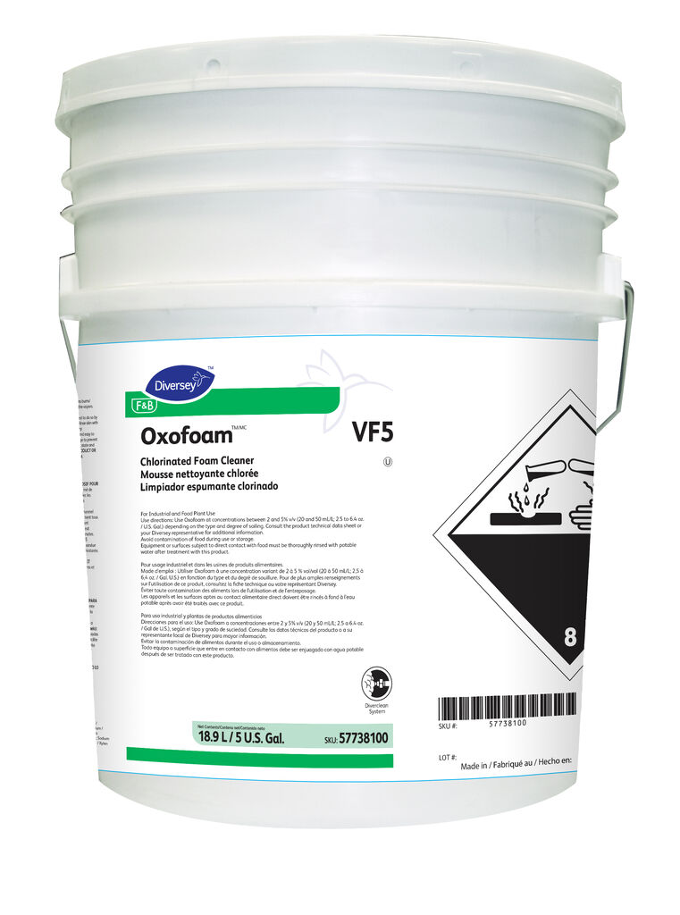 Oxofoam VF5 VF5, 5gal - Nettoyant en mousse chloré