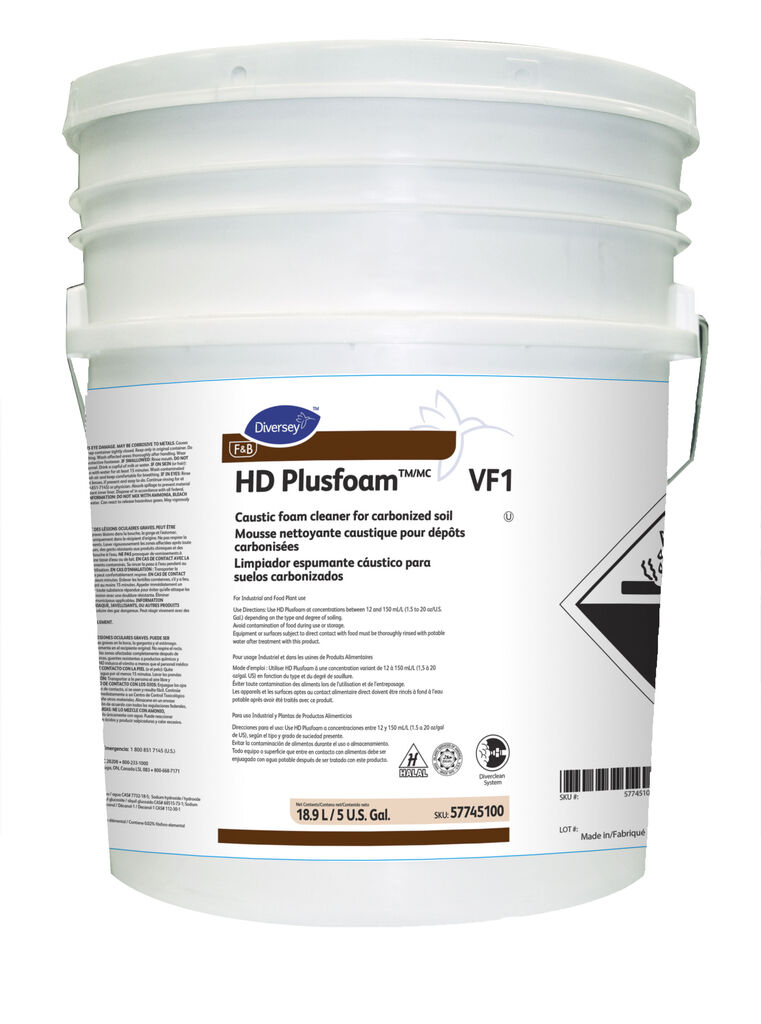 HD Plusfoam VF1, 5gal - Nettoyant en mousse caustique pour sol carbonisé