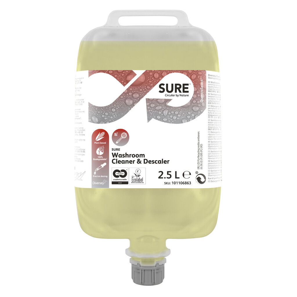 SURE Washroom Cleaner & Descaler QS 2x2.5L - Prostriedok na čistenie a odvápnenie kúpeľní