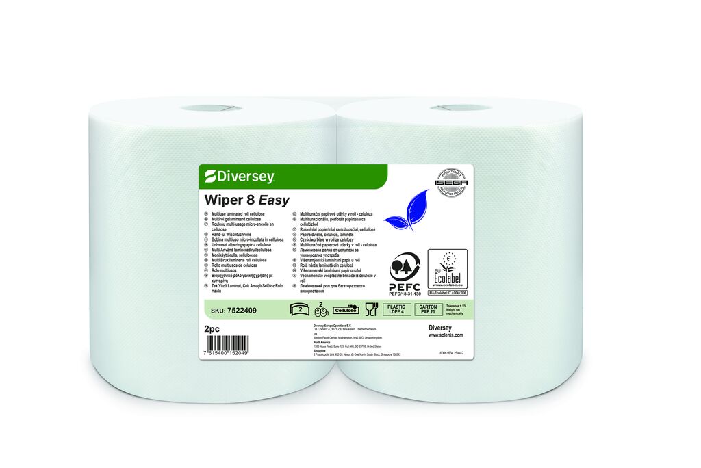 Wiper 8 Easy 2x1pz - 165 m / H 24 cm / Ø 24,5 cm - Bianco /-a