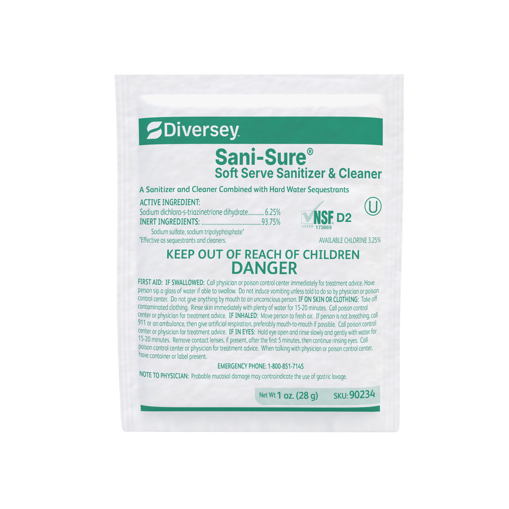 Sani-Sure® Soft Serve Sanitizer & Cleaner, 1oz, 100/CT - Sanitizer & Cleaner