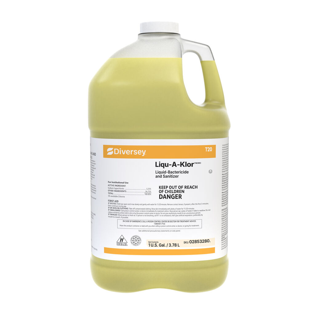 Liqu-A-KlorTM/MC T20, 1gal, 4/CT - Liquid-Bactericide and Sanitizer