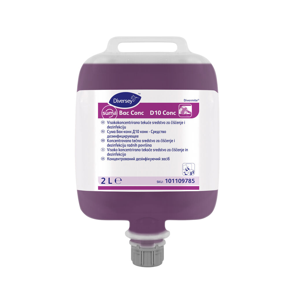 Suma Bac conc D10 Conc 3x2L - Detergent dezinfectant lichid super concentrat pentru suprafeţe, ustensile şi echipamente