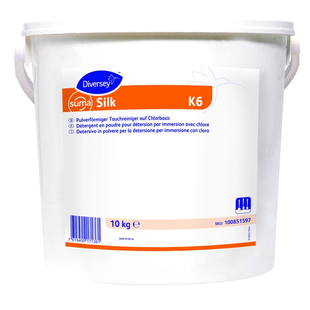 Suma Silk K6 10kg - Poudre de trempage et de nettoyage à effet blanchissant, chloré
