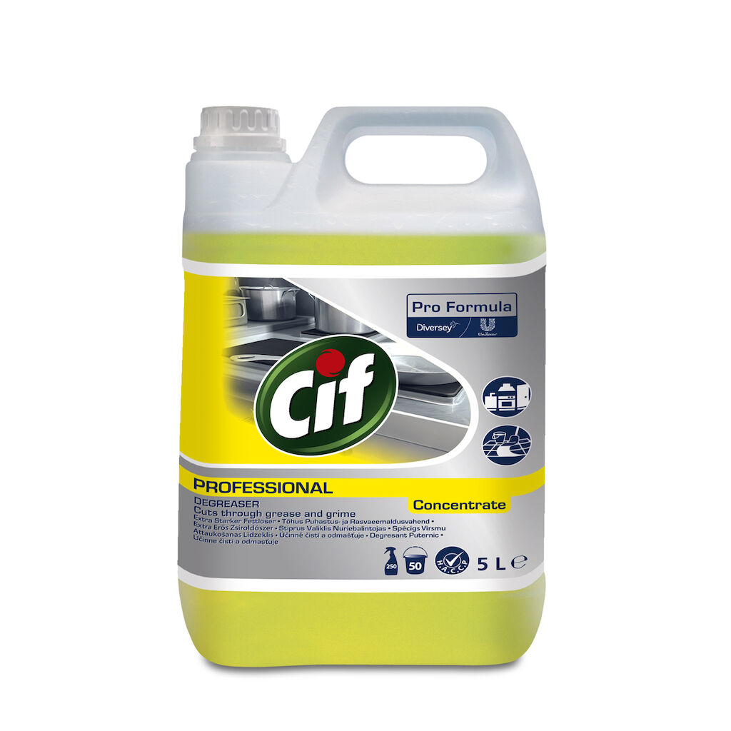 Cif Pro Formula Degreaser Concentrate 2x5L - skoncentrowany preparat do usuwania zabrudzeń tłuszczowych