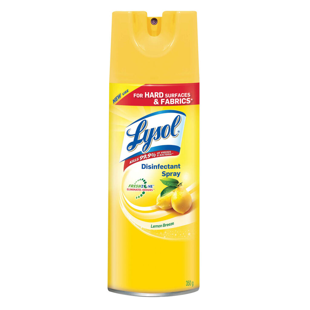 Lysol® Disinfectant Spray - Lemon Breeze, 350g, 12/CT