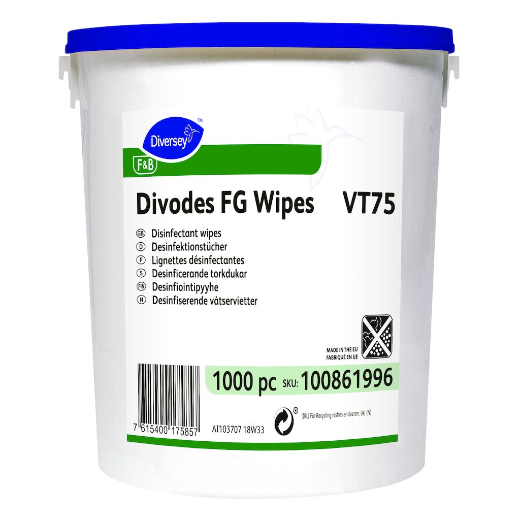 Divodes FG Wipes VT75 1000kpl - Desinfiointipyyhe