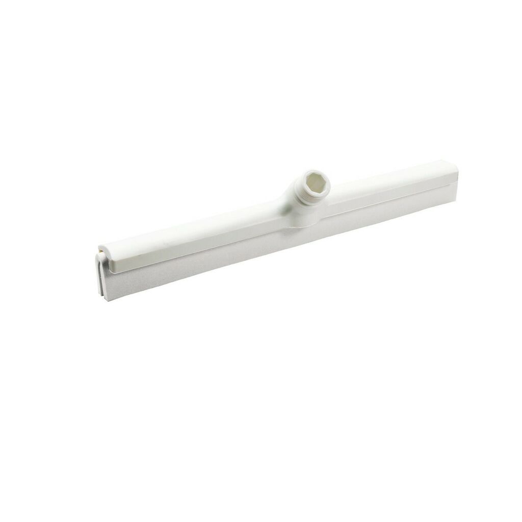 Gulvskraber, dobbeltsidet 1stk. - 40 cm - Hvid - Hvid plast med dobbeltsidet hvidt gummi