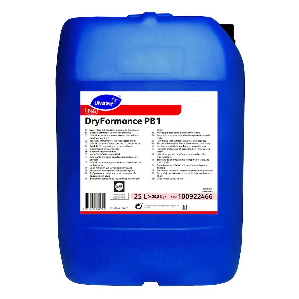 DryFormance PB1 25L - Lubricante de tecnología seca para transportadores de envase