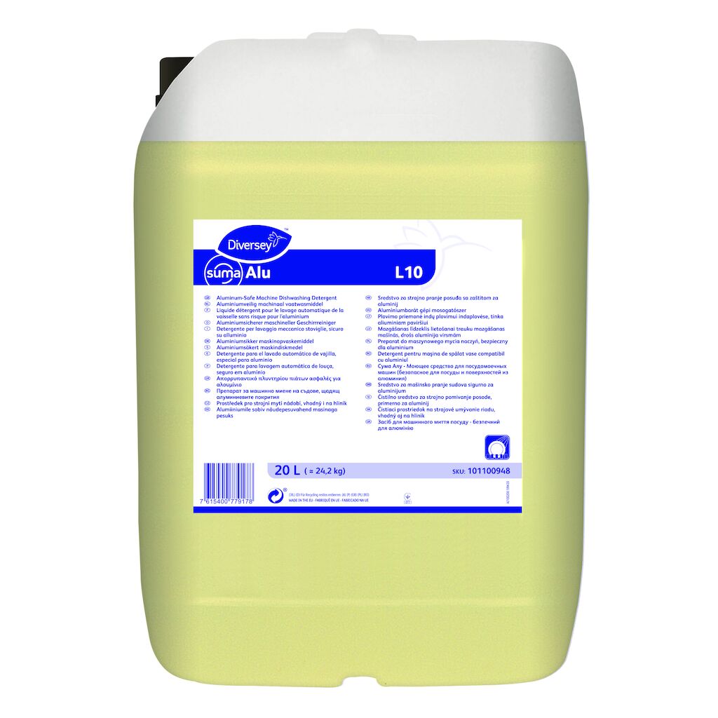 Suma Alu L10 20L - Liquid machine dishwashing detergent for medium hard water, safe on aluminium