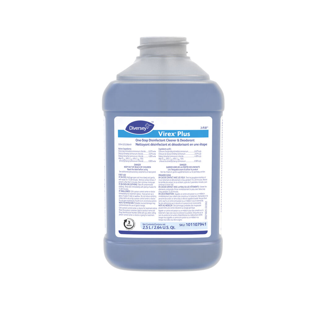Virex® Plus, 2.5L, J-Fill® / QuattroSelect®, 2/CT - One-Step Disinfectant Cleaner & Deodorant