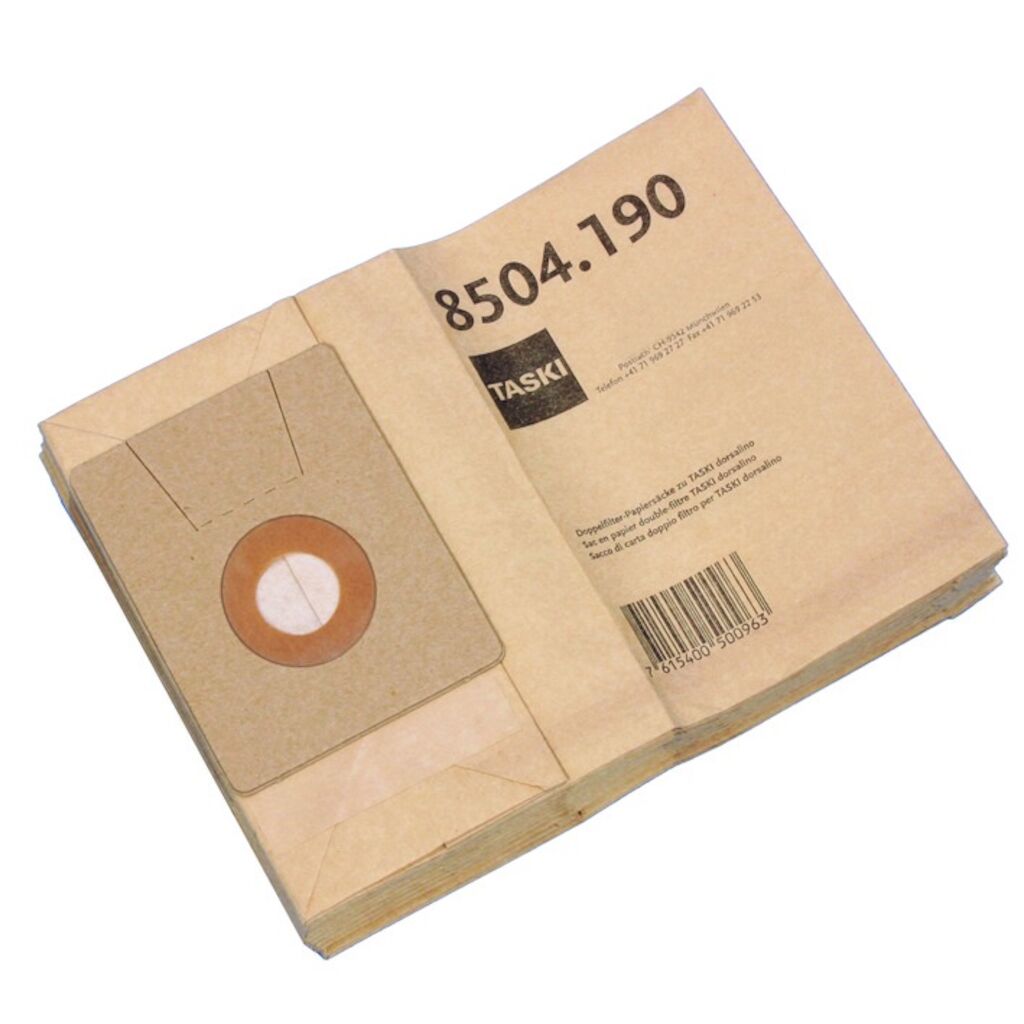 Sacs papier double filtre 10pc - for TASKI Dorsalino