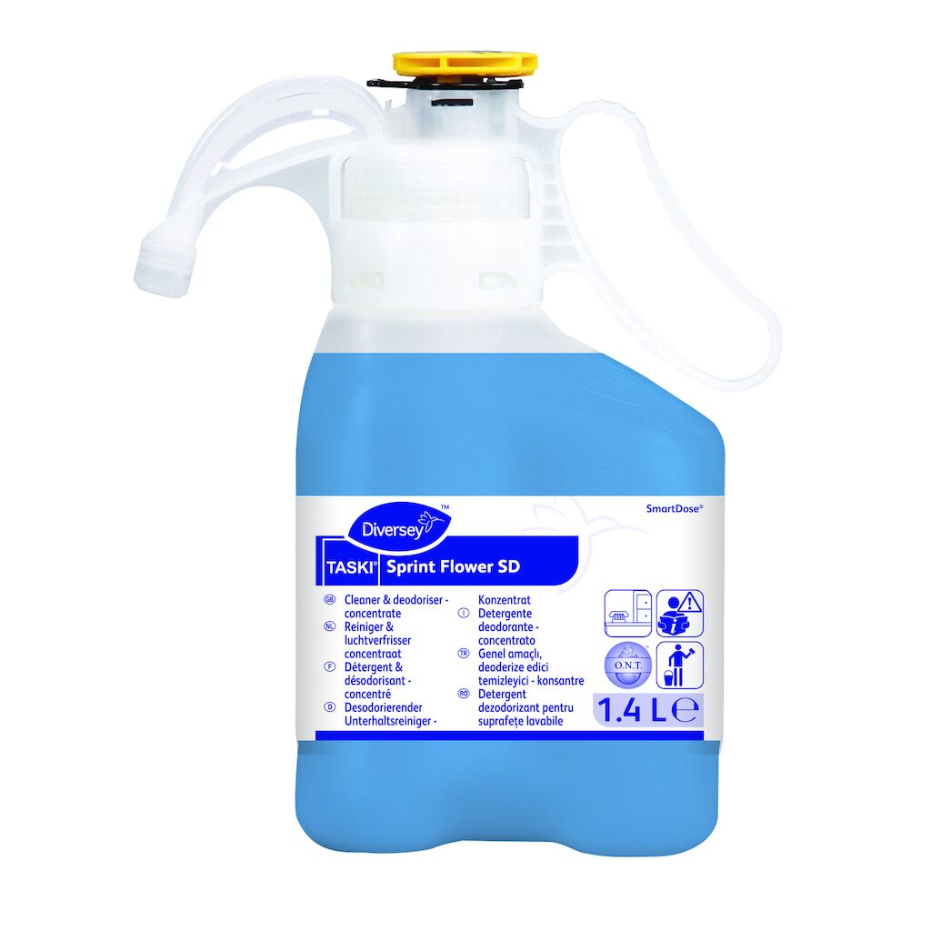 TASKI Sprint Flower SD 1.4L - Détergent quotidien fortement parfumé.Format Smart Dose.