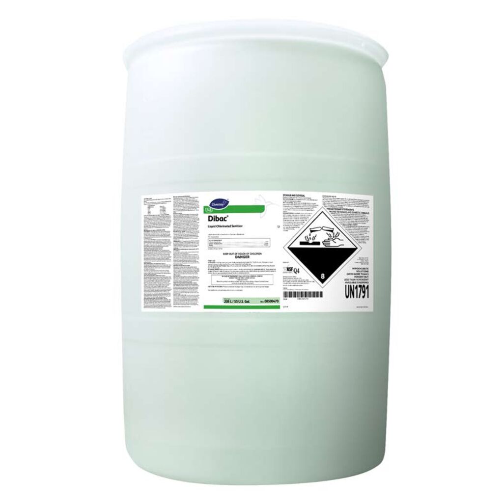 Dibac®, 55gal - Liquid bleach, sanitizer, deodorizer, cleaning additive, fogging sanitizer