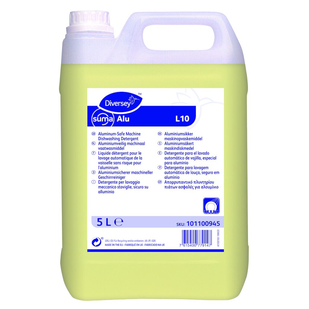 Suma Alu L10 2x5L - Detergente per lavaggio meccanico stoviglie, sicuro su alluminio