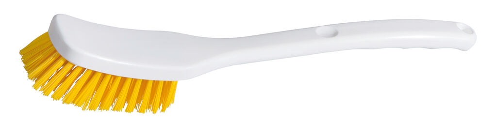 Short Handle Brush Hard 2x1pz - 295 x 40 x 55 mm - Giallo - Per la pulizia manuale delle stoviglie