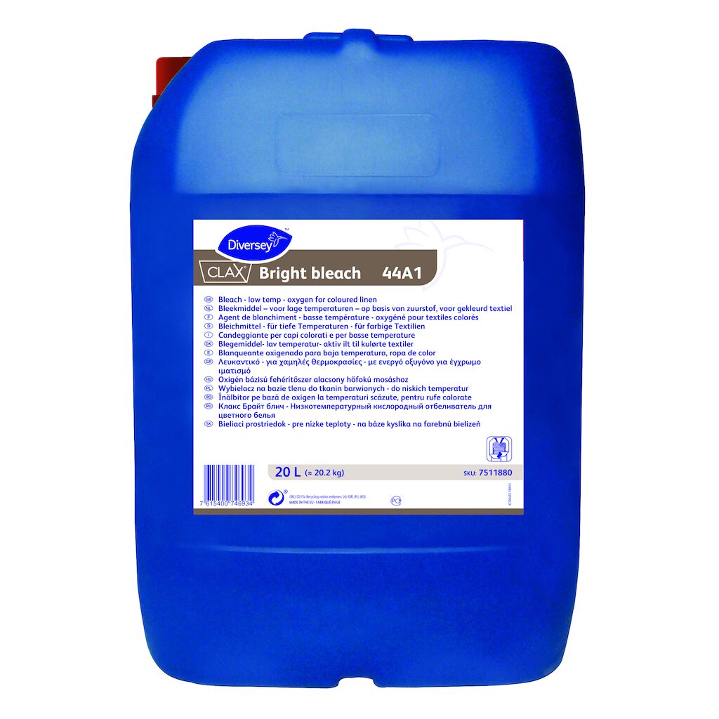 Clax Bright bleach 44A1 20L - Înălbitor pe bază de oxigen la temperaturi scăzute, pentru rufe colorate