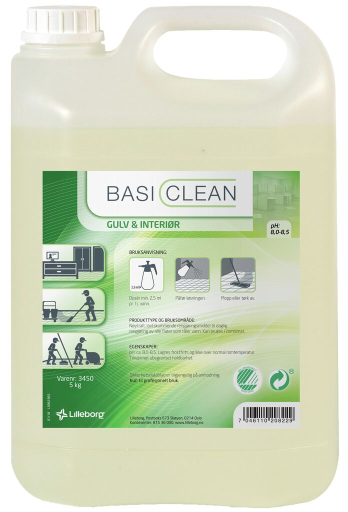 BASICLEAN GULV OG INTERIØR 3x5kg
