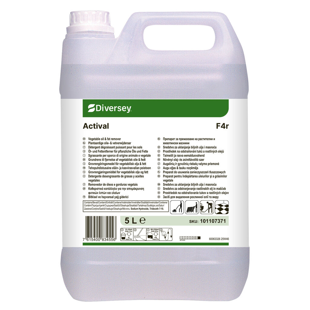 Actival 2x5L - Alkaline heavy duty cleaner, low foam
