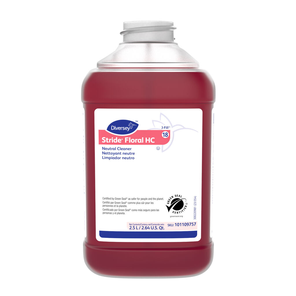 Stride® Floral HC Neutral Cleaner 18, 2.5L, J-Fill® / QuattroSelect®, 2/CT - Neutral Cleaner