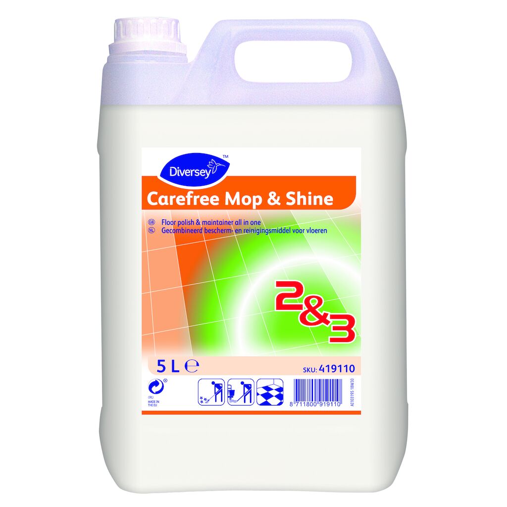 Carefree Mop & Shine 2x5L - Polish and cleaner shiner