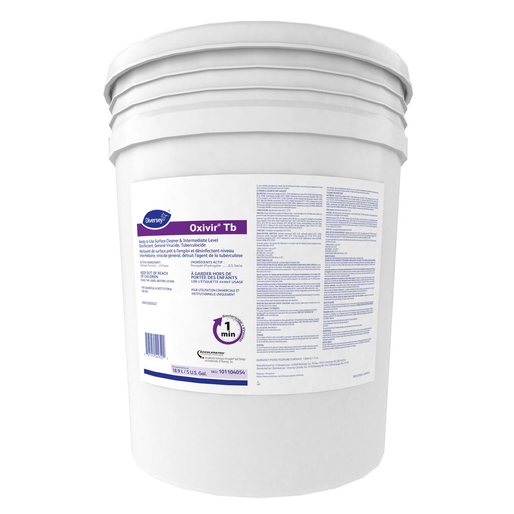 Oxivir® Tb, 5gal - Nettoyant de surface prêt à l'emploi et désinfectant de niveau intermédiaire, virucide général, tuberculocide