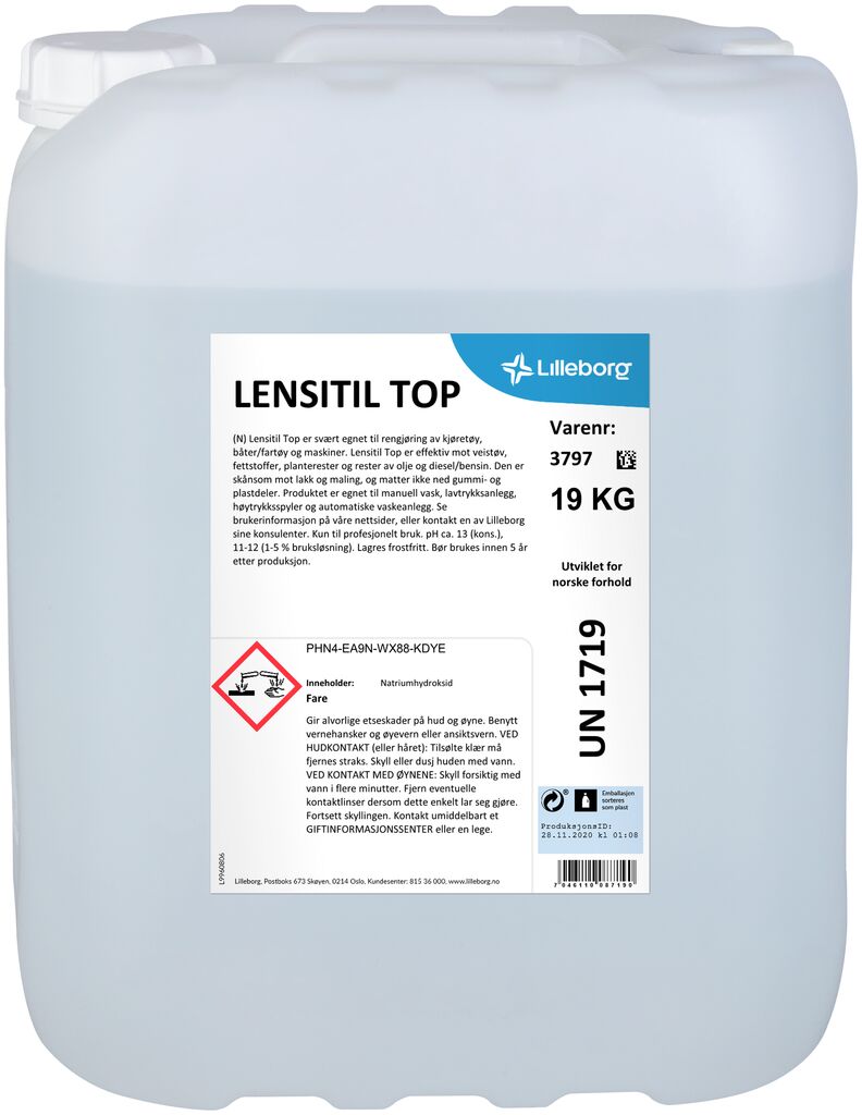 LENSITIL TOP 19kg - Sterkt alkalisk skumrengjøringsmiddel