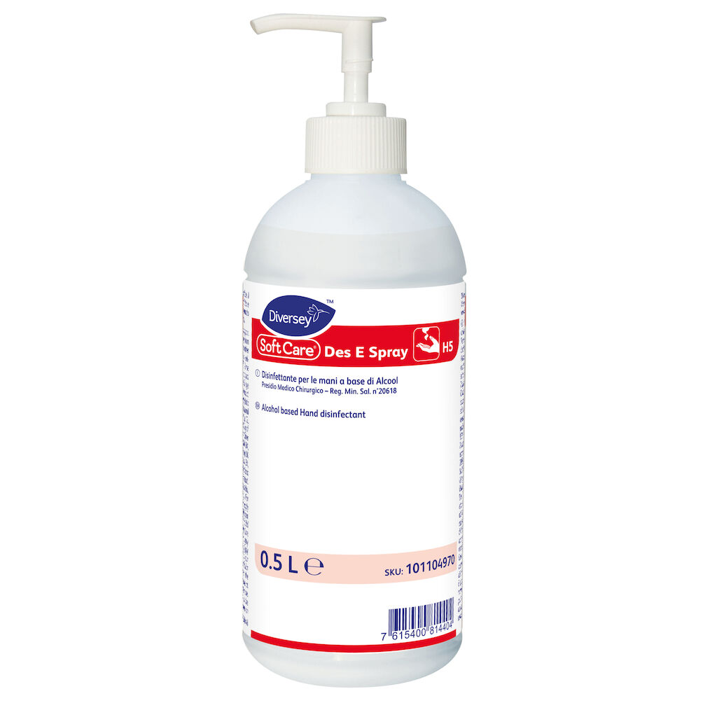 Soft Care Des E Spray H5 10x0.5L - Liquido Disinfettante Registrazione Ministero della Salute n. 20618