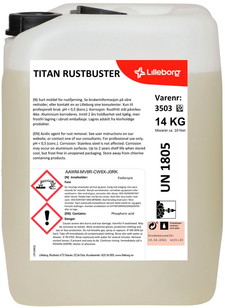 TITAN RUSTBUSTER 14kg - Rustfjerner
