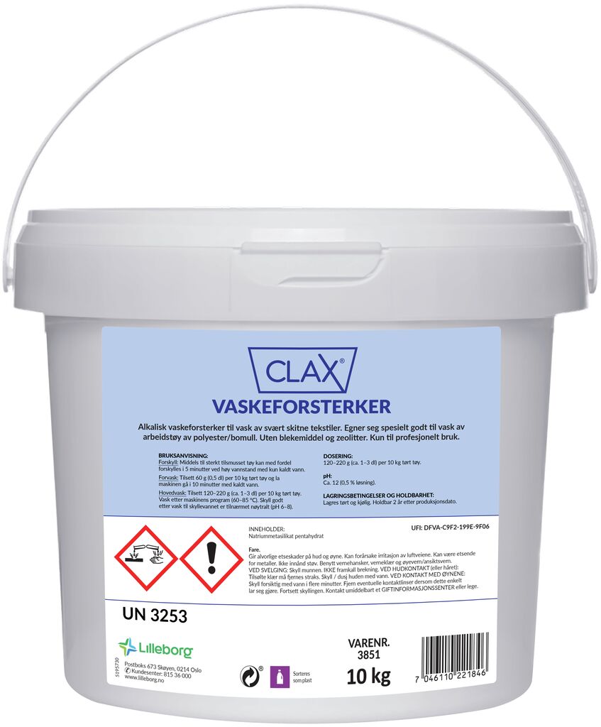 CLAX VASKEFORSTERKER 10kg