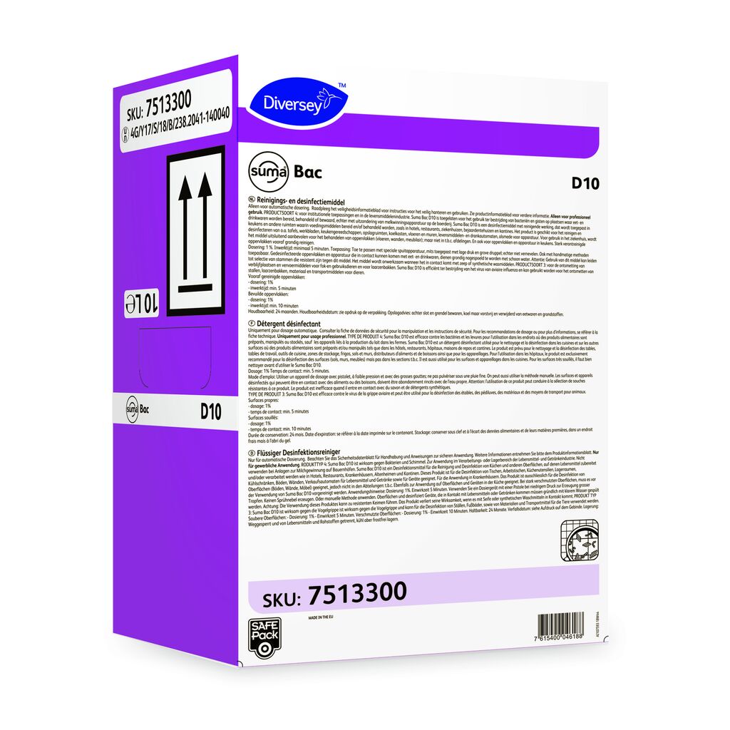 Suma Bac D10 10L - Détergent désinfectant